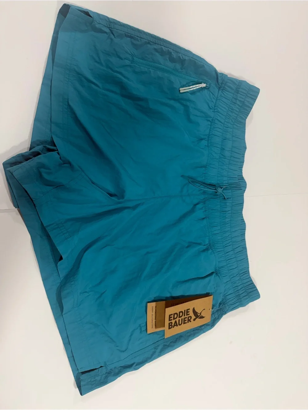 Eddie Bauer women’s Teal Elastic-Waist Shorts